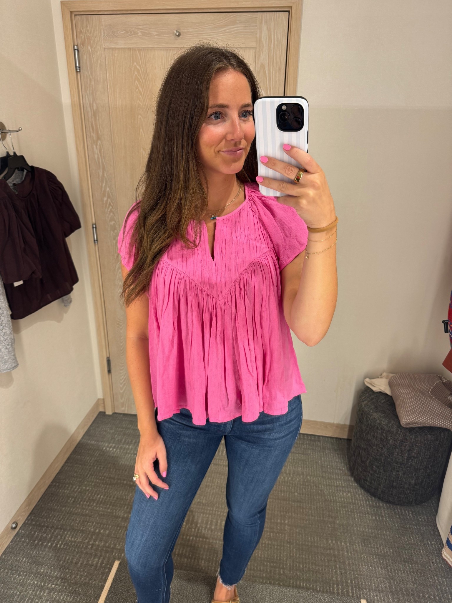 How fun is the color of this shirt?! Wearing size small 

#LTKFindsUnder100 #LTKSaleAlert #LTKFindsUnder50