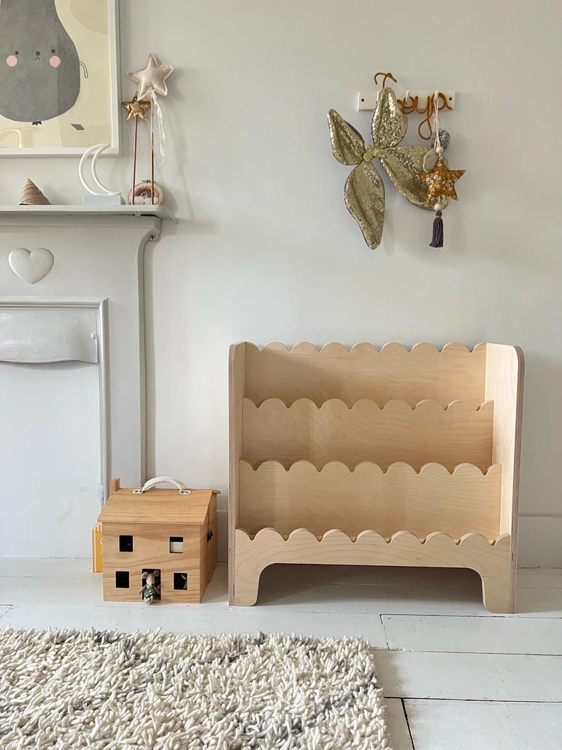 Pre-Order for August Scalloped Montessori Children's Bookcase - Scallop Shelf | Etsy (US)
