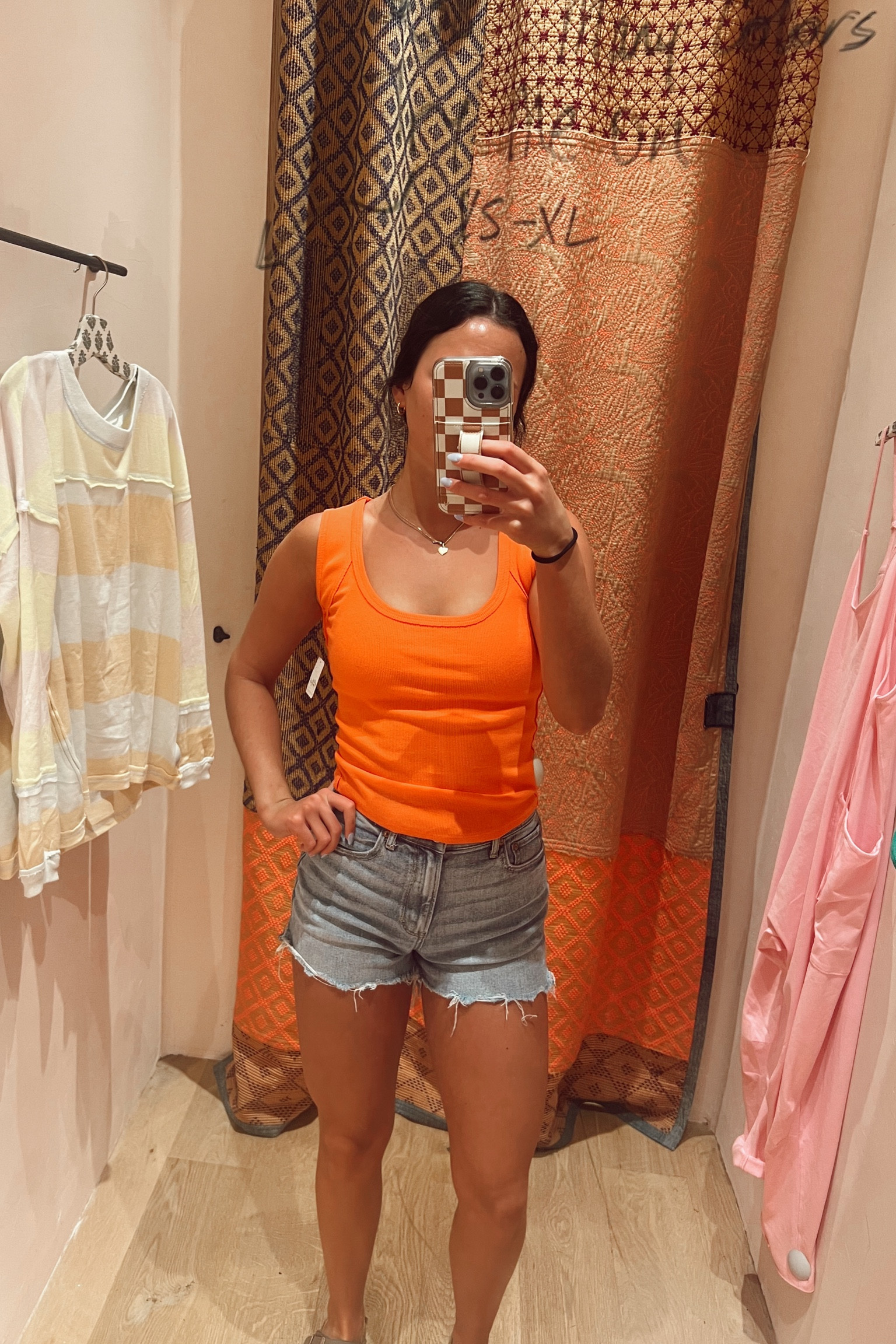 wearing an xs in this cute summer tank 