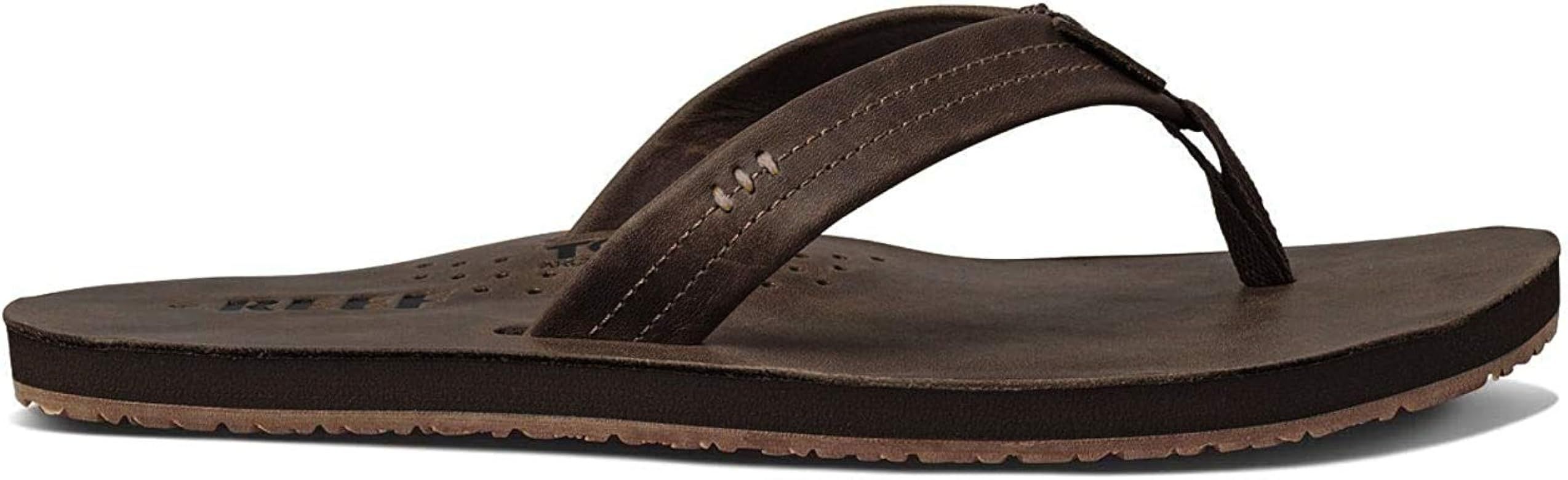 Amazon.com | Reef Men's Leather Sandals with Bottle Opener, 10 (Chocolate) | Sandals | Amazon (US)