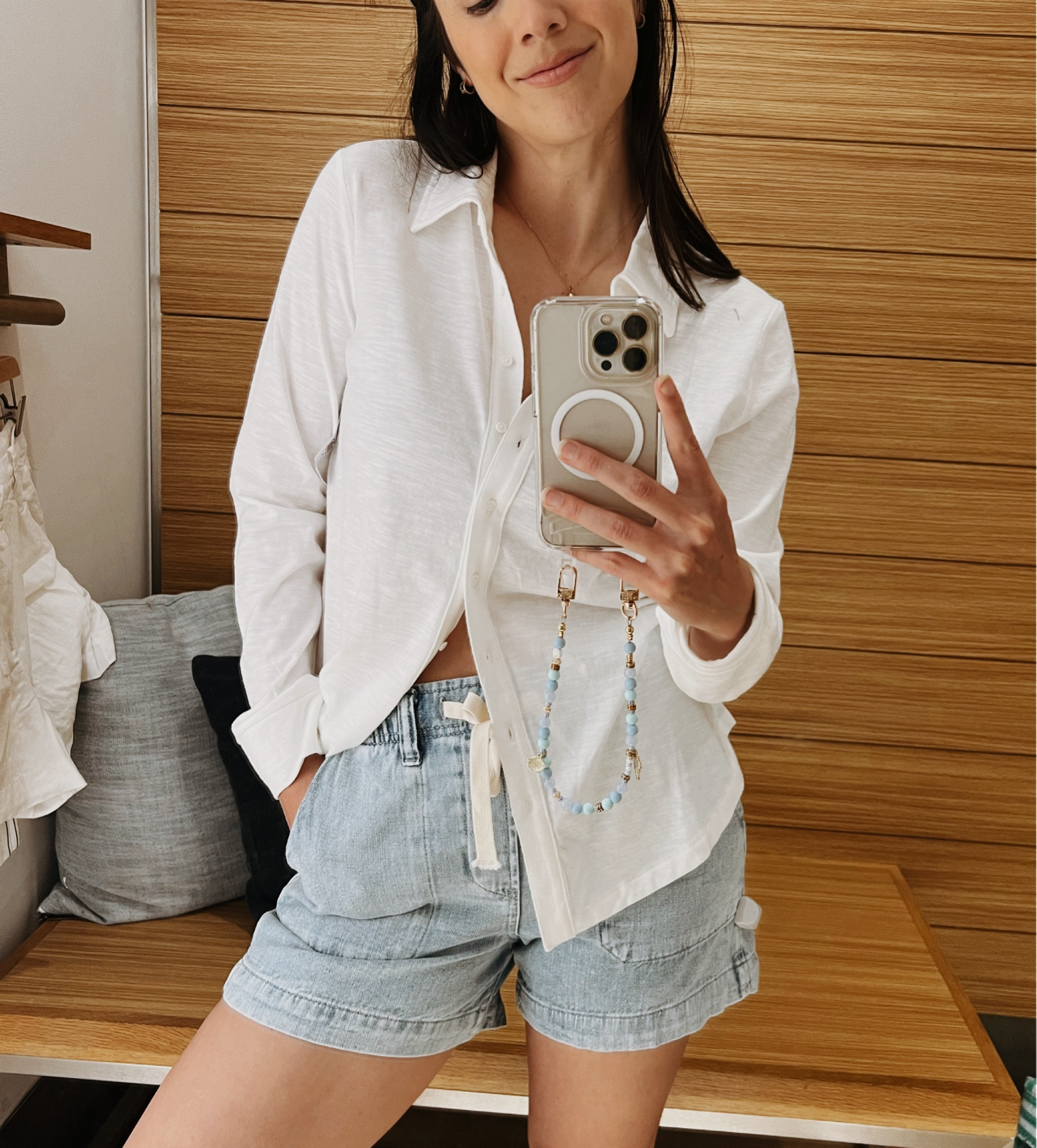 living for my post partum + nursing friendly finds. 

white button down shirt + pull on denim shorts 

#LTKSeasonal #LTKfindsunder50 #LTKsalealert