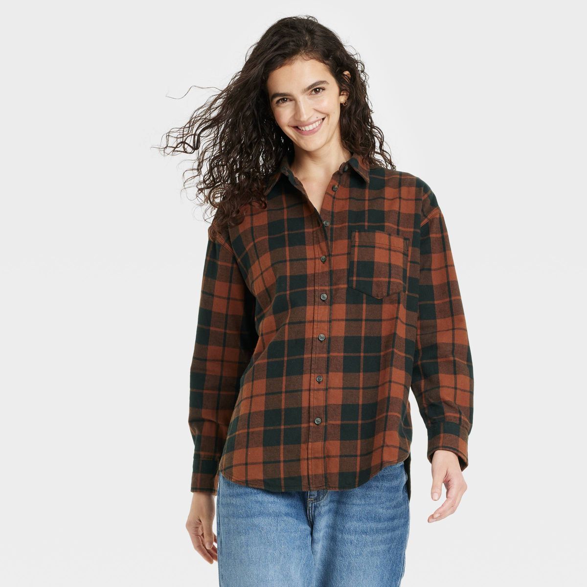 Women's Long Sleeve Flannel Button-Down Shirt - Universal Thread™ | Target