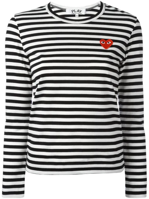 logo stamp striped top | FarFetch US