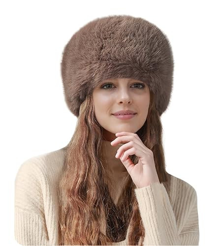 Lina & Lily Women's Winter Cossack Hat Russian Style Long Pile Faux Fur (Mink) | Amazon (US)
