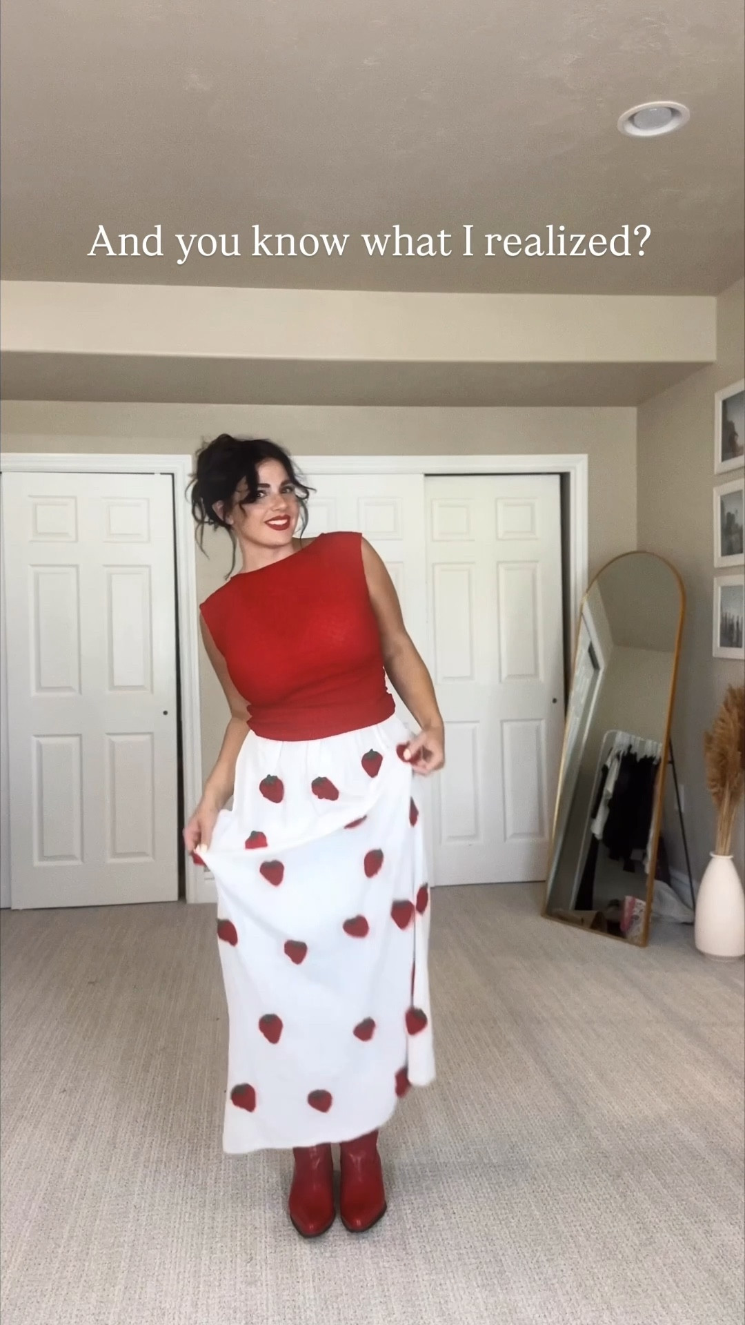 🍓 Skirt is Prude last season 
Red & Brown Dress are Prude (coming soon to the new website) 
Many items are thrifted so I linked similar :)

#LTKSeasonal #LTKootd #LTKSpringSale
