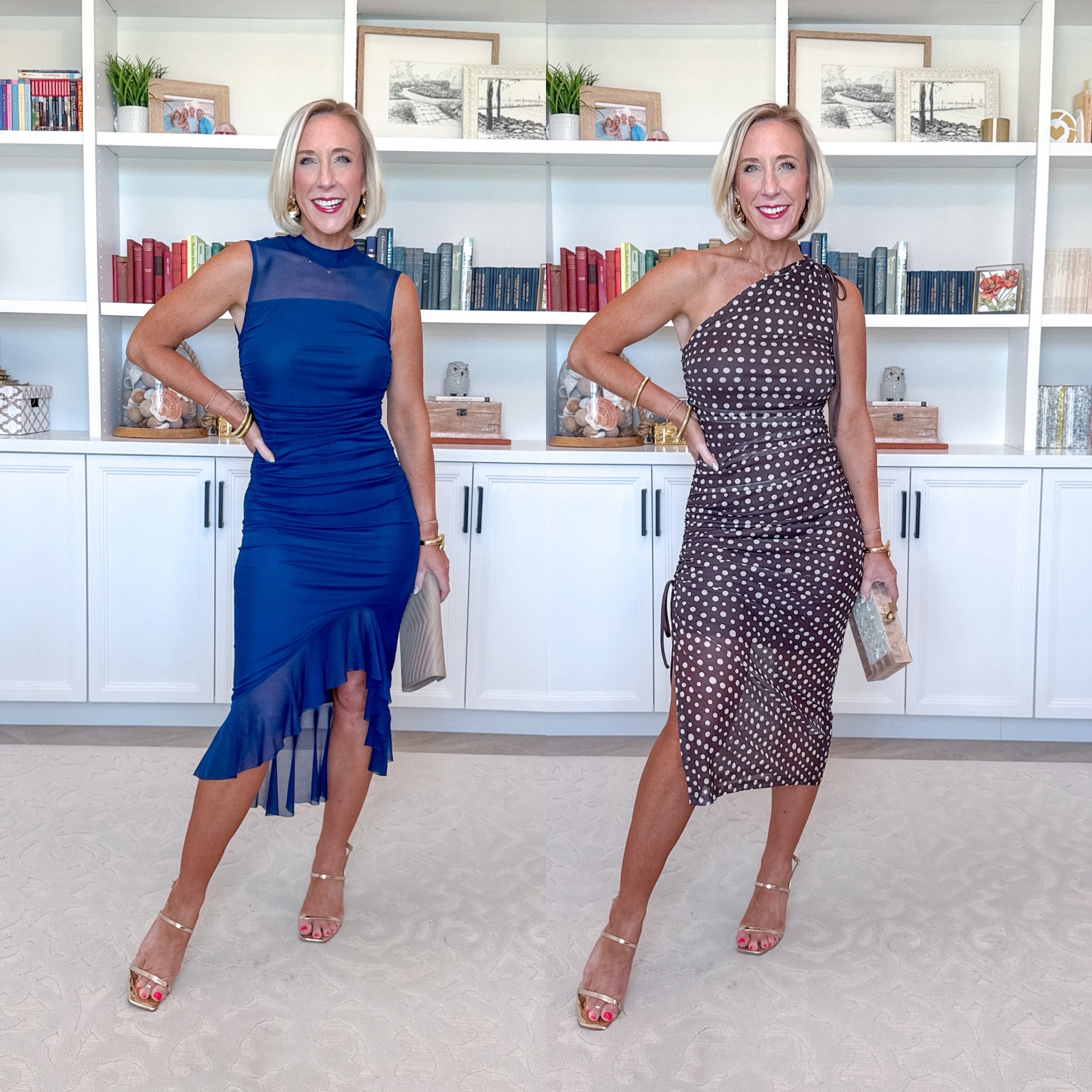 Amazon - wedding and special occasion dresses. 1. Bodycon Ruched Sleeveless Ruffle Hem Mesh Dress - size small. 7 colors. 2. One Shoulder Bodycon Mesh Ruched Dress - size small. 6 colors. 

#LTKOver40#LTKSeasonal#LTKWedding 

 