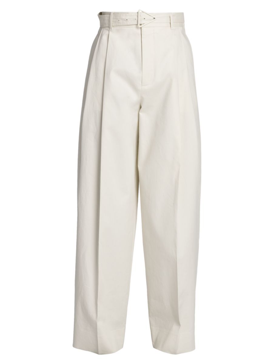 Bottega Veneta Wardrobe 04 Pleat-Front Cotton Pants | Saks Fifth Avenue
