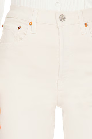 90s High Rise Loose Jeans in Vintage White | Revolve Clothing (Global)