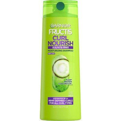 Garnier Fructis Curl Nourish Sulfate-Free Shampoo - 12.5 fl oz: Moisturizing, Curl Enhancing, Daily Use, Coconut Scent | Target