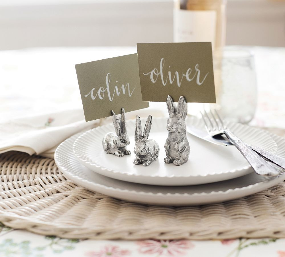 Handcrafted Figural Bunny Place Card Holders - Set of 4 | Pottery Barn (US)