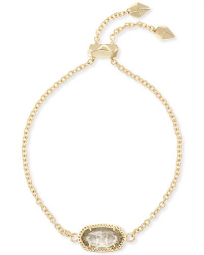 Elaina Adjustable Chain Bracelet in Clear Crystal | Kendra Scott