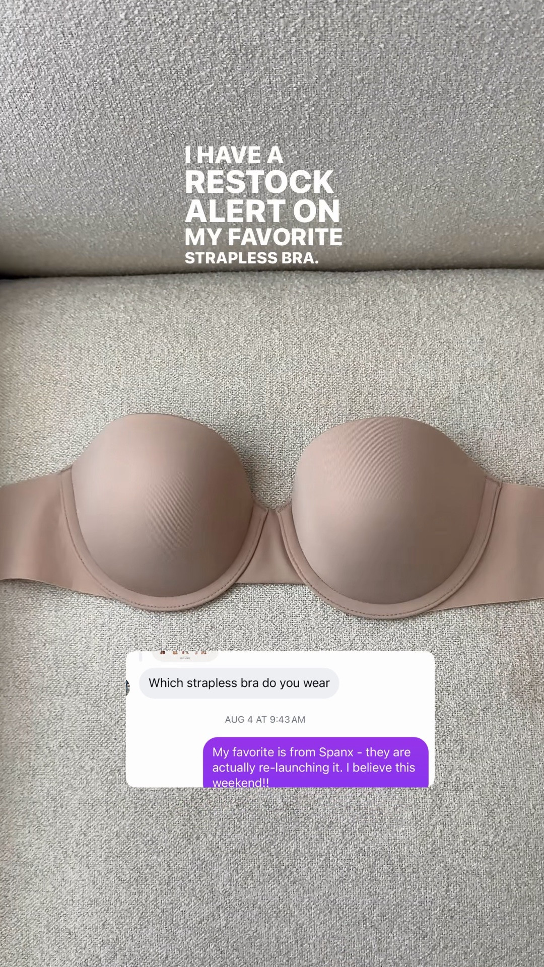 My favorite strapless bra has been restocked in 3 colors! I wear 32b and think it’s TTS. It doesn’t slip down and has grilling on the sides. It’s the most comfortable strapless I have ever worn and gives you a little bit of a lift! Code LISAMARIEXSPANX on first time purchases!

#LTKootd #LTKgrwm #LTKPetite
