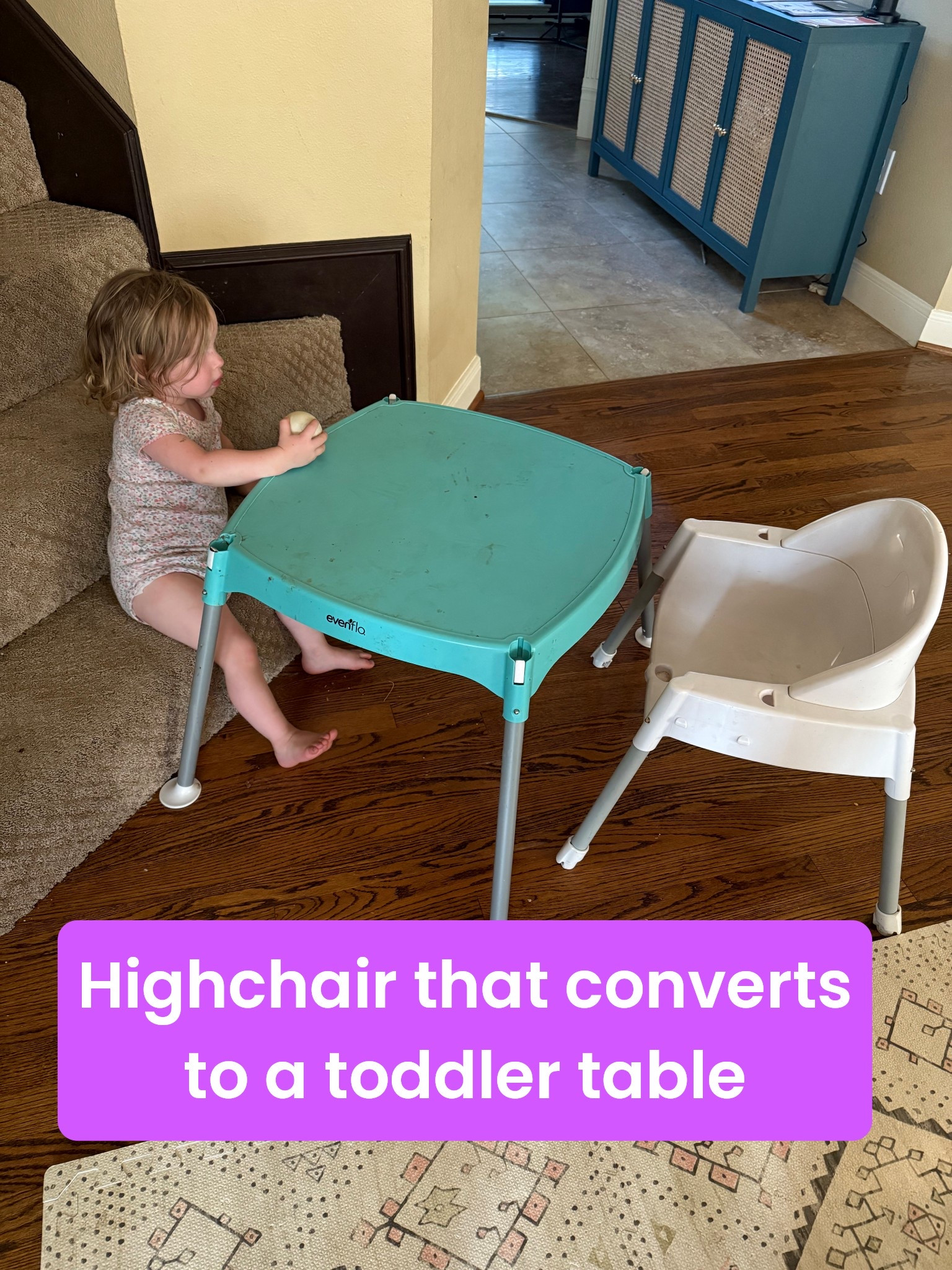 She loves sitting at this! Perfect for eating, coloring, playdough, etc.

Love that the high chair grows with your child for LOTS of use!

#LTKBaby #LTKFamily #LTKHome