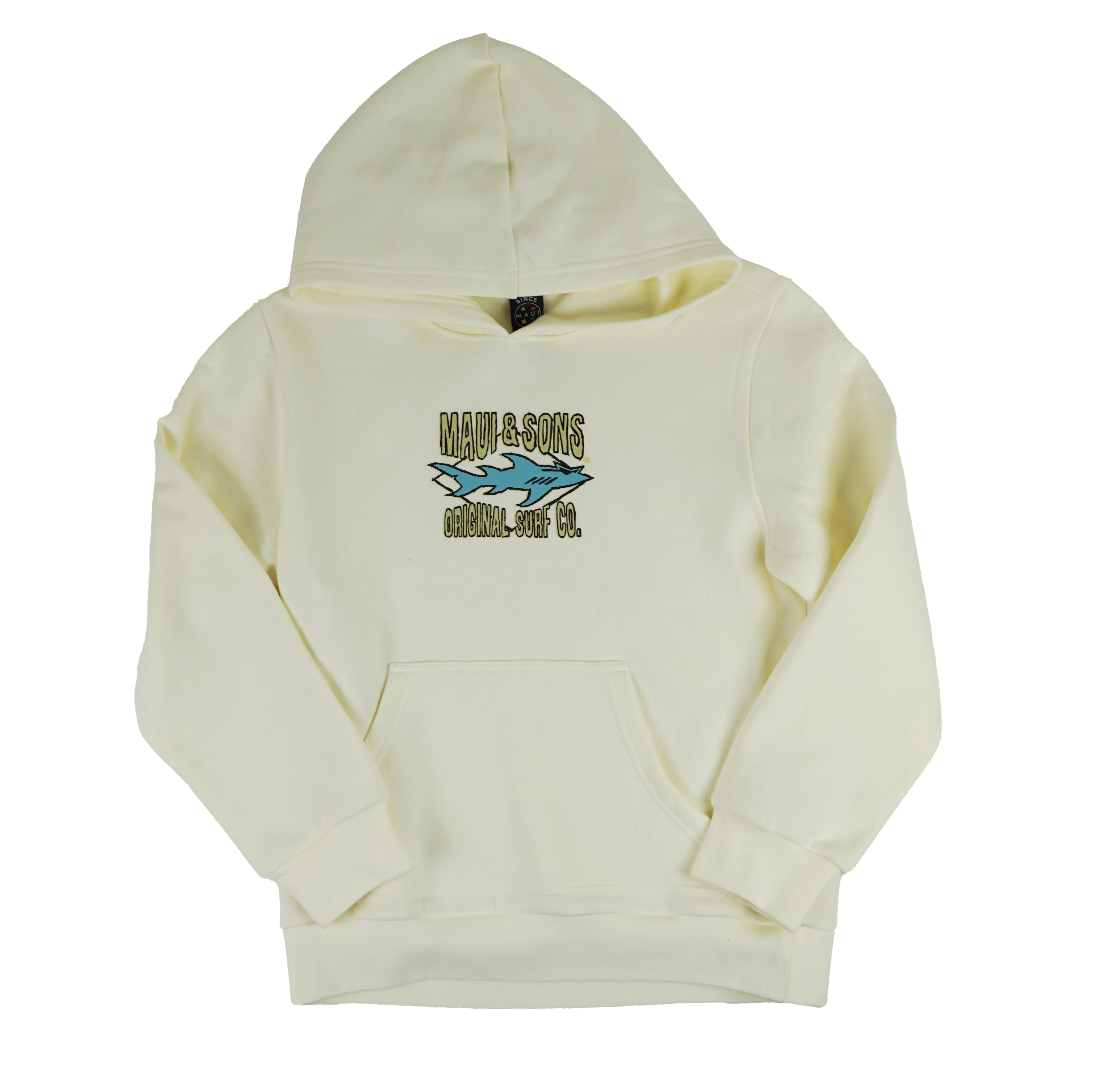 Maui and Sons Boys Fleece Hoodie, Shark Surf Graphic Pullover, Bone, Skate-Inspired Streetwear - ... | Walmart (US)