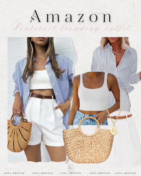 Summer outfit, casual style, straw bag, summer bag, white shorts

#LTKFindsUnder100 #LTKFindsUnder50