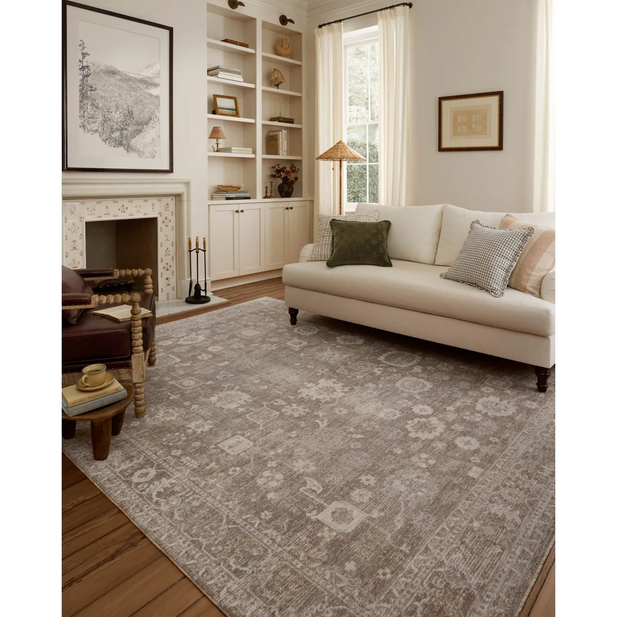 Chris Loves Julia x Loloi Louisa Taupe / Ivory Area Rug | Wayfair North America