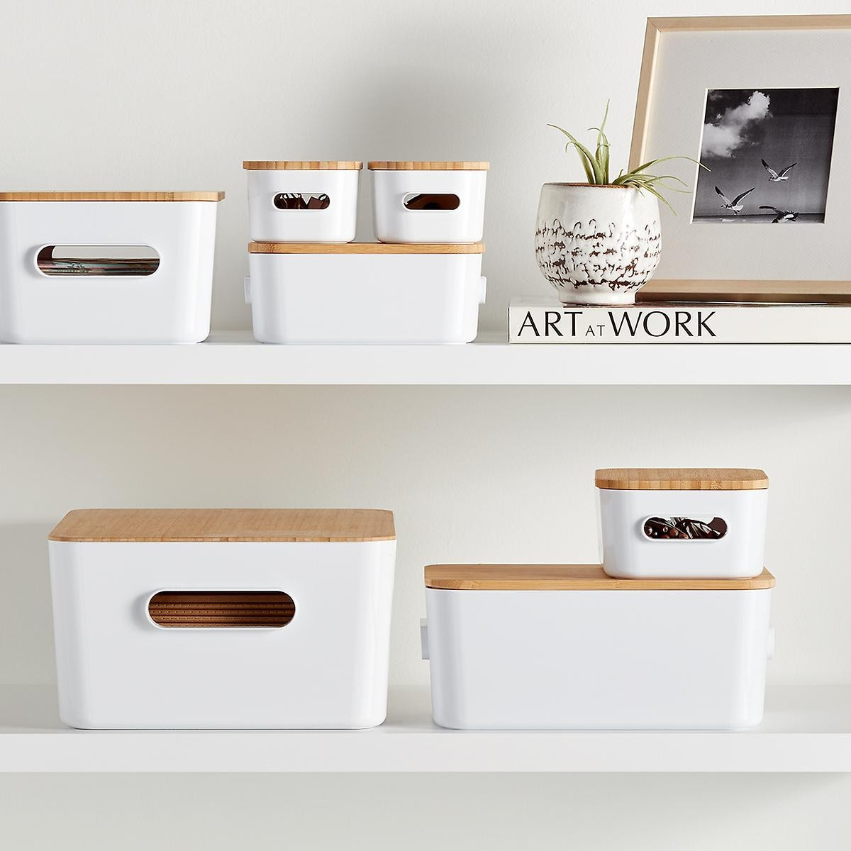 Smart Store Compact Plastic Modular Bins & Lids | The Container Store