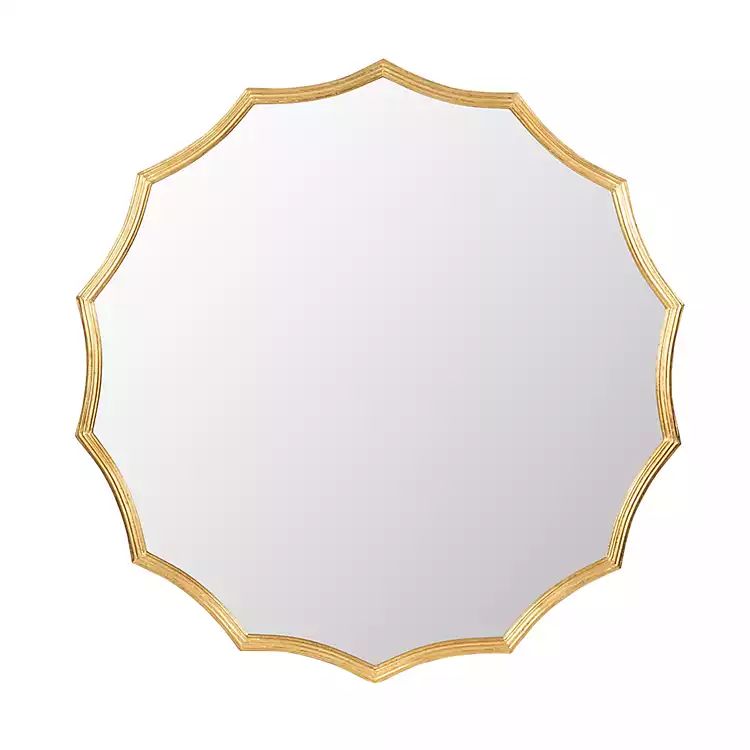 Gold Curved Sunburst Wall Mirror | Kirkland's Home