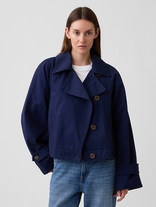 Relaxed Cropped Trench Coat | Gap Factory