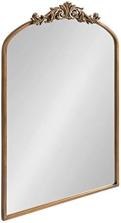 Kate and Laurel Arendahl Traditional Arch Mirror, 24 x 36, Antique Gold, Baroque Inspired Wall De... | Amazon (US)