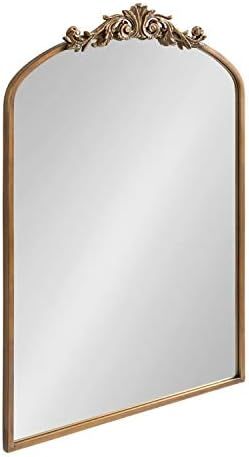Kate and Laurel Arendahl Traditional Arch Mirror, 19" x 30.75" , Gold, Baroque Inspired Wall Deco... | Amazon (US)