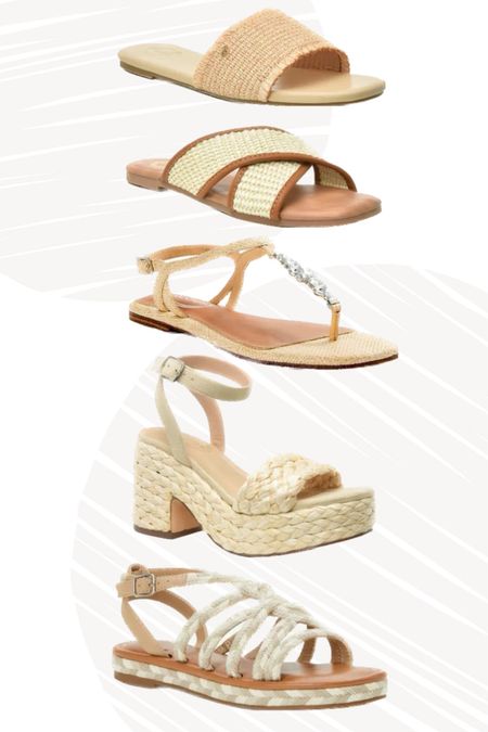 Raffia sandals! 

#LTKstyletip #LTKunder50 #LTKshoecrush