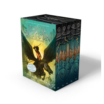 Percy Jackson and the Olympians 5 Book Paperback Boxed Set with poster - by Rick Riordan (Paperba... | Target