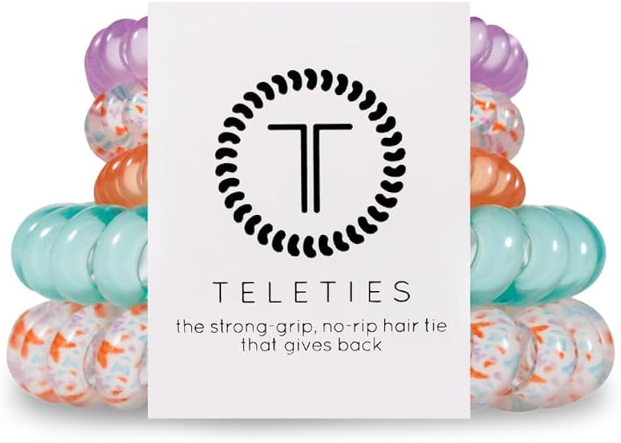TELETIES - Mixed Spiral Hair Coils - Spring Collection - Ponytail Holder Hair Ties for Women - Ph... | Amazon (US)
