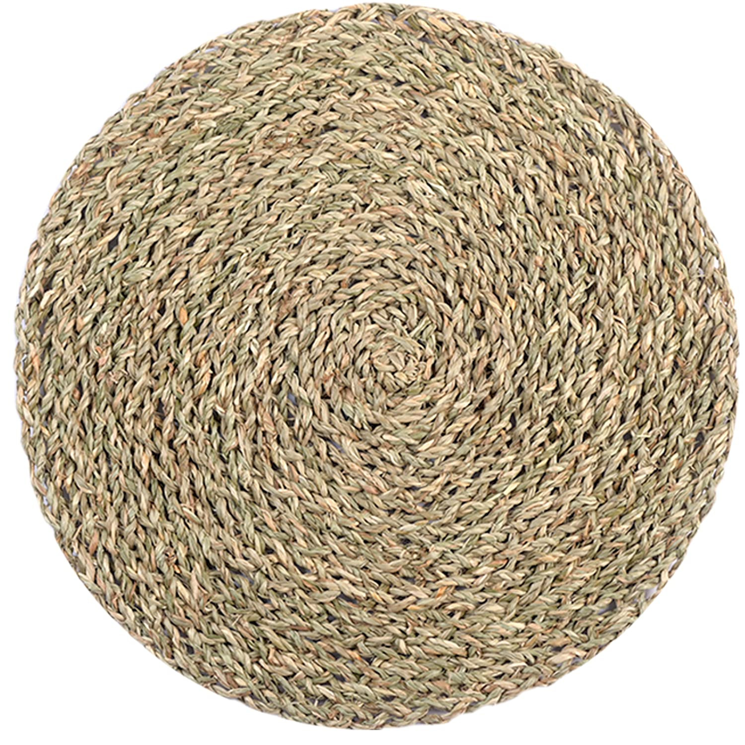 Round Placemats Set of 6, Table Mats, Rattan Chargers for Dinner Plates, Seagrass Place Mats, Wov... | Amazon (US)