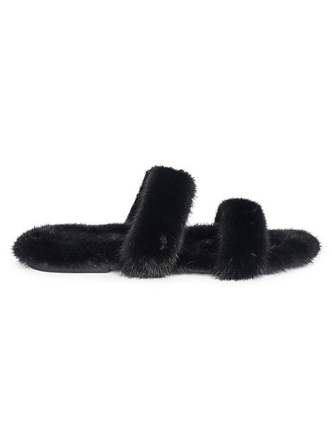 Bleach Mink Fur Slides | Saks Fifth Avenue