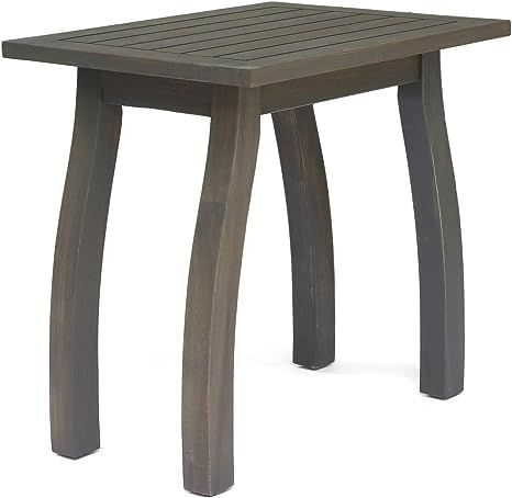 Christopher Knight Home 306099 Sadie Outdoor Acacia Wood Accent Table, Gray Finish | Amazon (US)