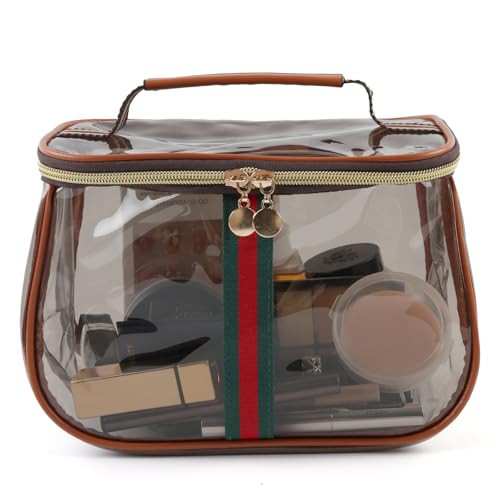 YCQDDA Retro Vintage Makeup Bag for Women, Large Capacity Waterproof Transparent Cosmetic Toiletry Bag, Travel Makeup Organizer Case | Amazon (US)