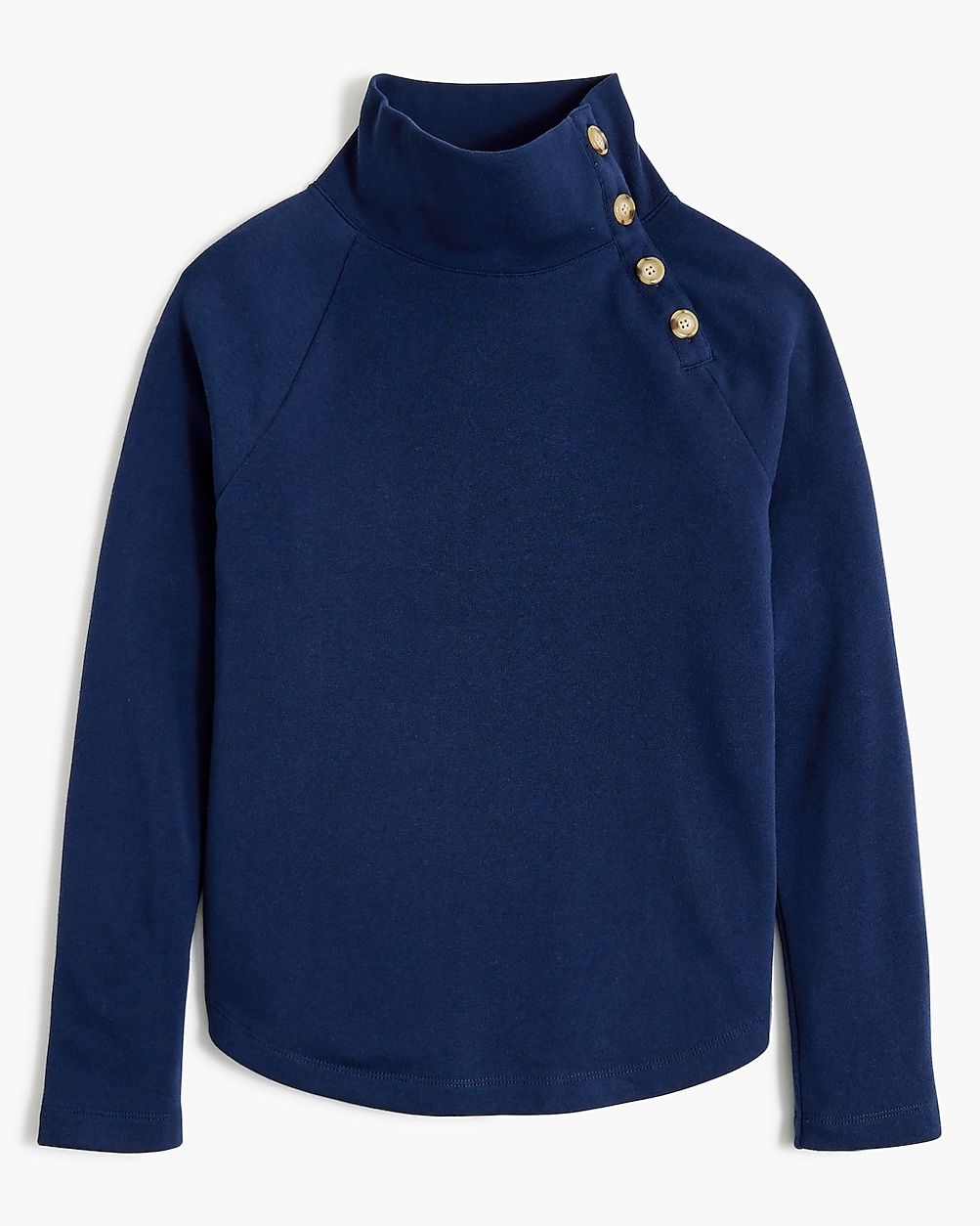 Wide button-collar pullover sweatshirt | J.Crew Factory