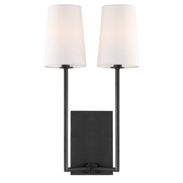 Crystorama LEN-252-BF Lena Wall Sconce, Black Forged | Walmart (US)