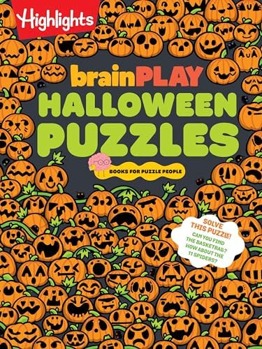 brainPLAY Halloween Puzzles: Over 200 Spell-Binding Mazes, Halloween Fill in the Blank, Mini Puzz... | Amazon (US)