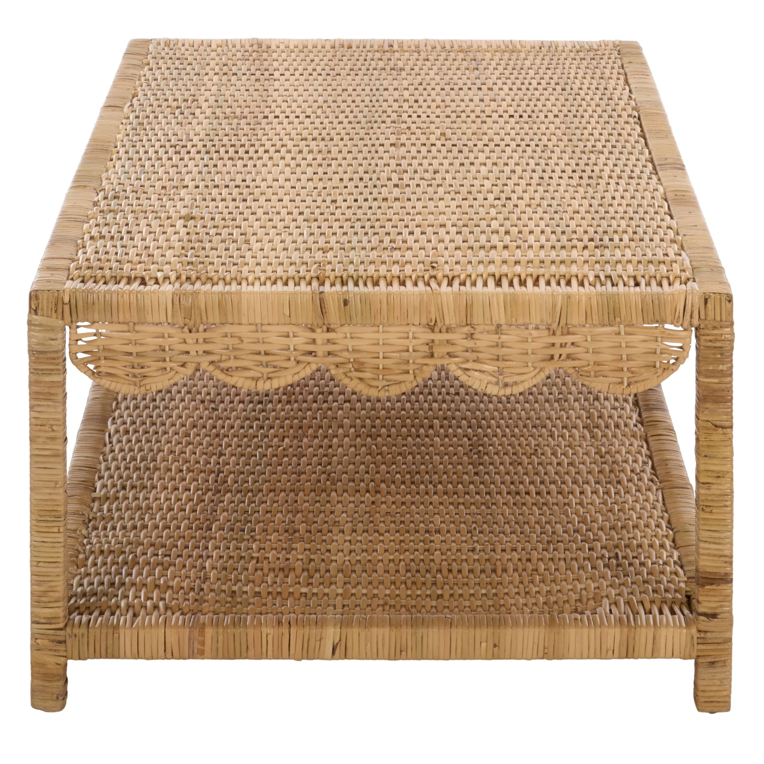 Manon Scallop Coffee Table With Shelf | Wayfair North America
