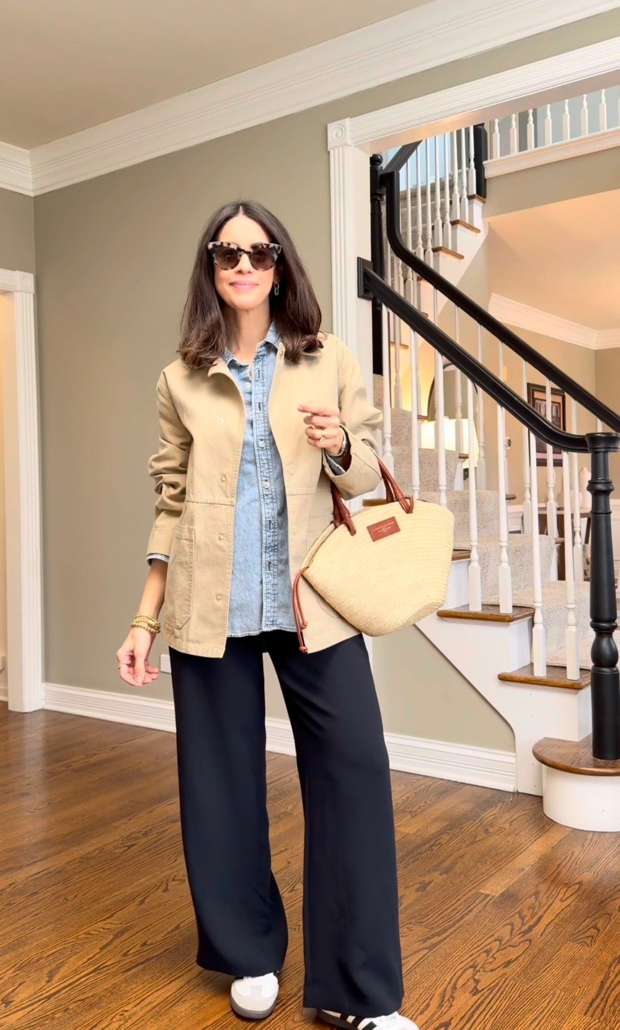 Styling a denim shirt for spring
Wearing size small 

#LTKootd #LTKSpringSale #LTKSeasonal