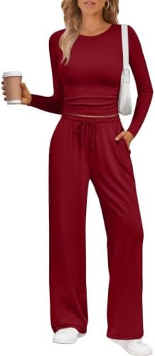 LILLUSORY 2 Piece Lounge Sets for Women 2026 Fall Fashion Outfits Sweat Set | Amazon (US)