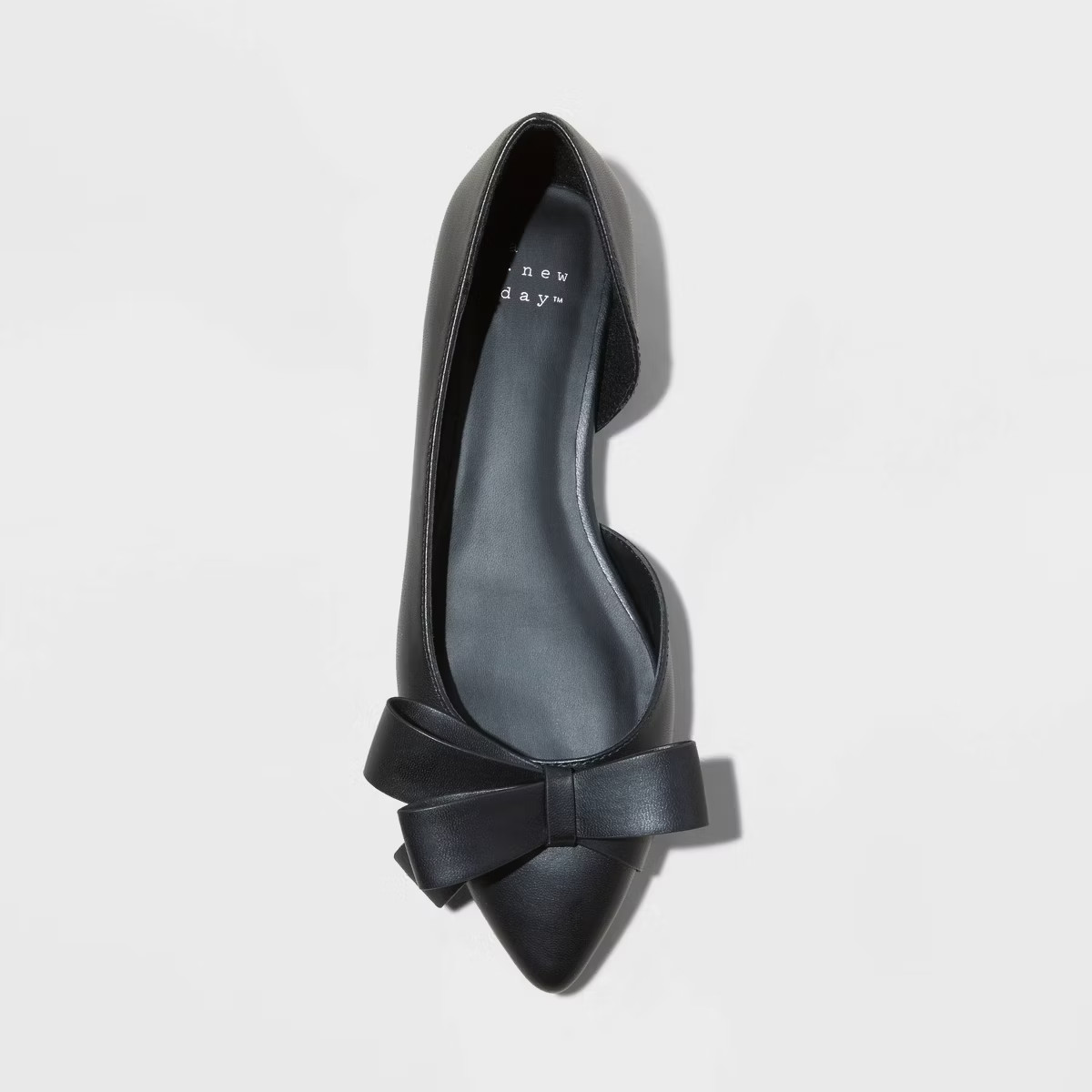 Women's Anya Bow Ballet Flats with Memory Foam Insole - A New Day™ Black 8.5 | Target