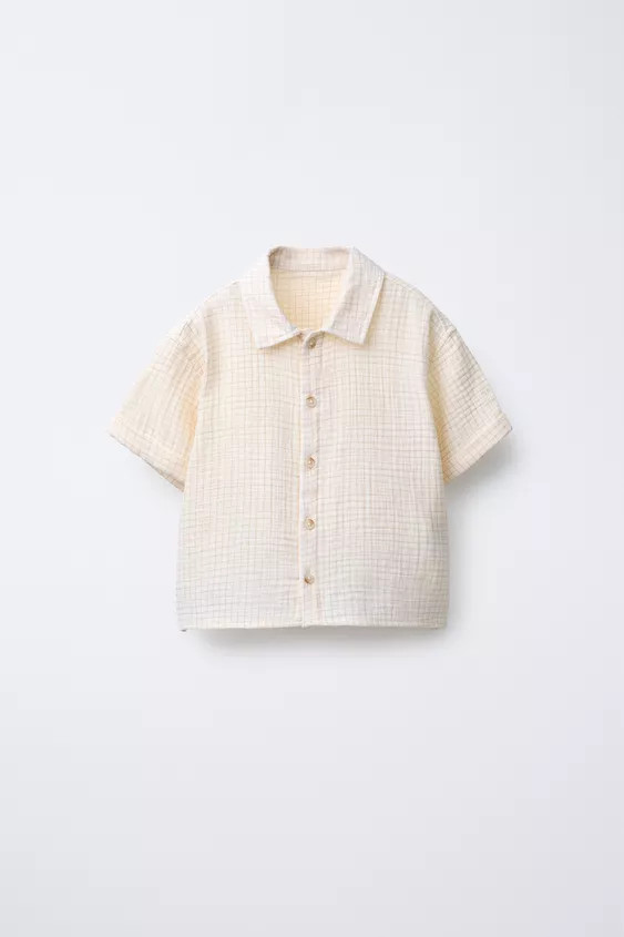 TEXTURED PLAID SHIRT | Zara US