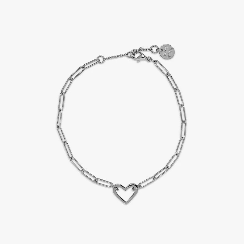Open Heart Paperclip Chain Bracelet - Pura Vida Bracelets | Pura Vida Bracelets