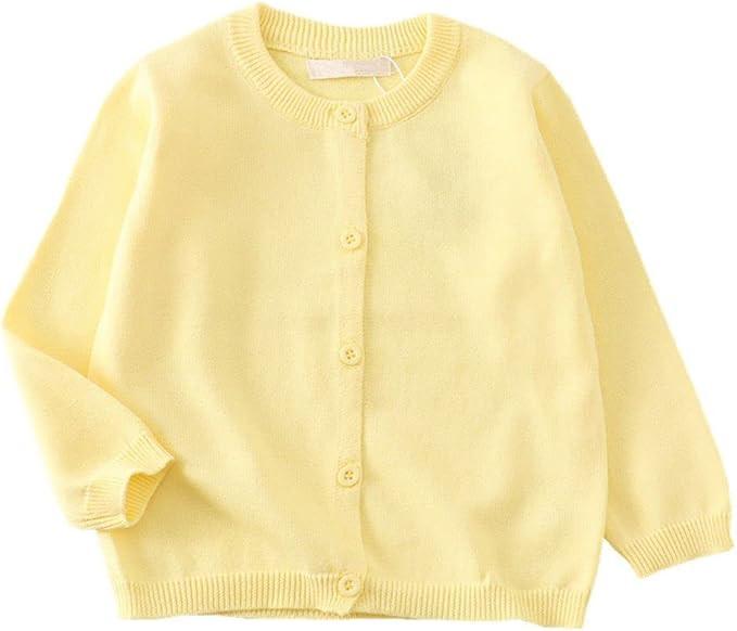 LNICEAR Toddler Boys Girls Crewneck Cardigan Sweaters Long Sleeve Kids Button Cotton School Unifo... | Amazon (US)