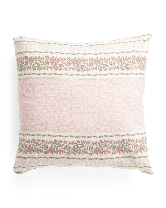 20x20 Washed Printed Cotton Slub Pillow | TJ Maxx