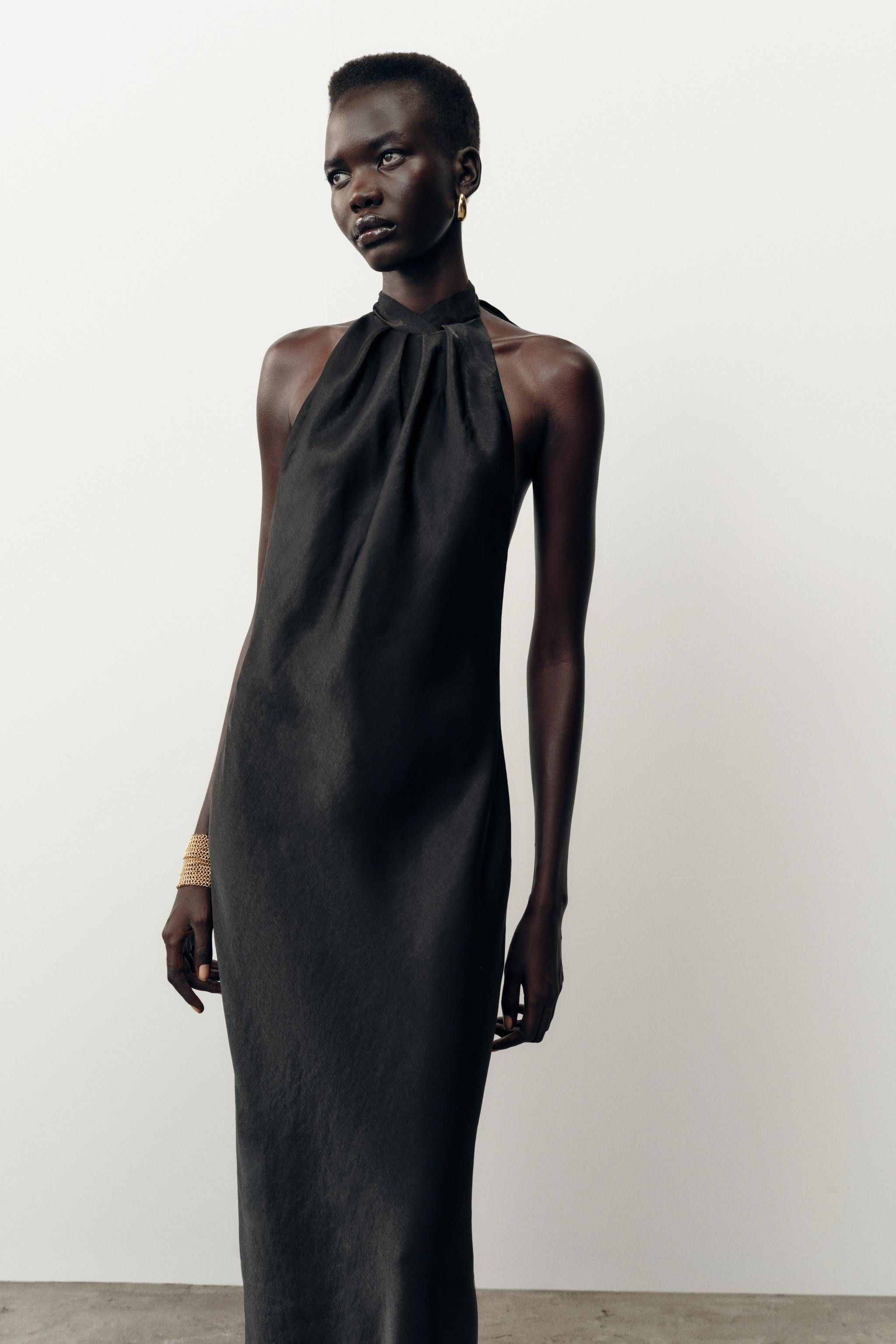 HALTER MIDI DRESS | Zara UK