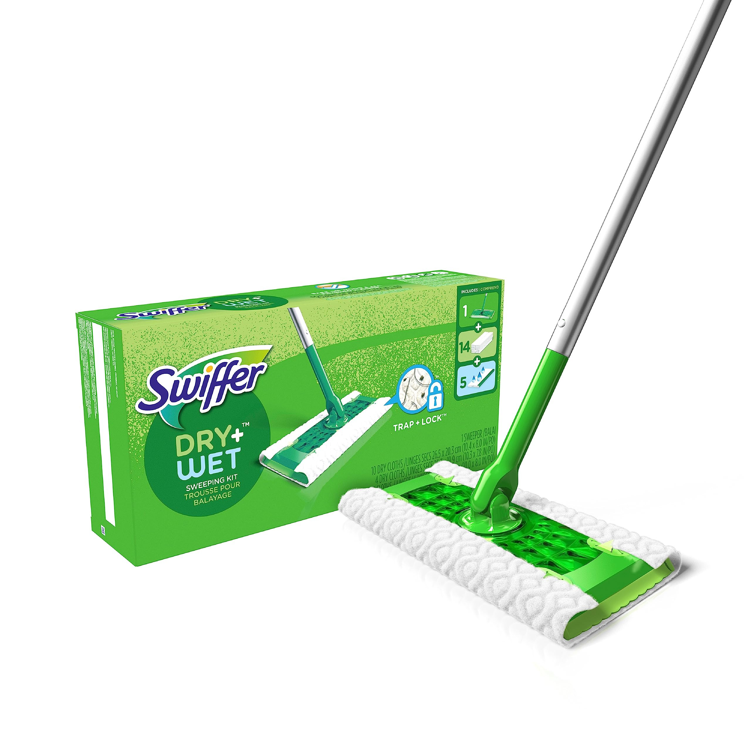 Swiffer Sweeper 2-in-1 Mops for Floor Cleaning, Dry and Wet Multi Surface Floor Cleaner, Sweeping... | Amazon (US)
