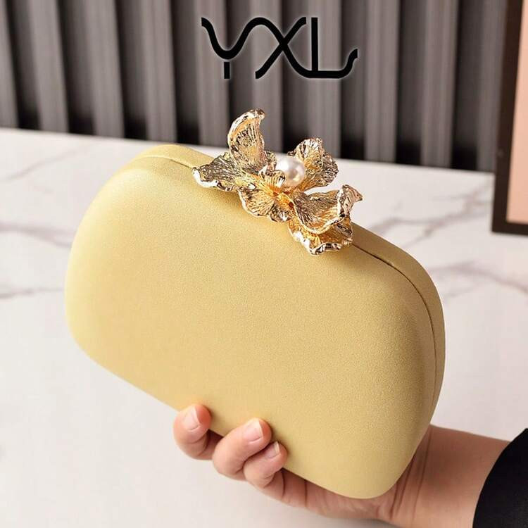 Fashion Macaron Color Evening Bag Flower Clutch Wedding Bridal Bag Party Bag | SHEIN