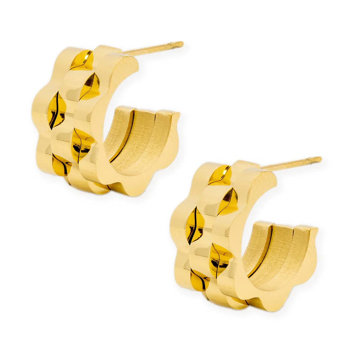 Rolly Gold Hoops | BRACHA