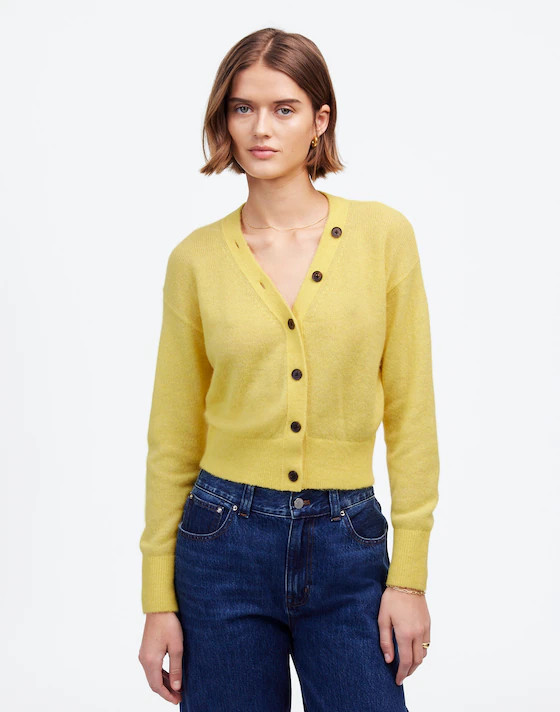 Alpaca-Blend V-Neck Cardigan | Madewell