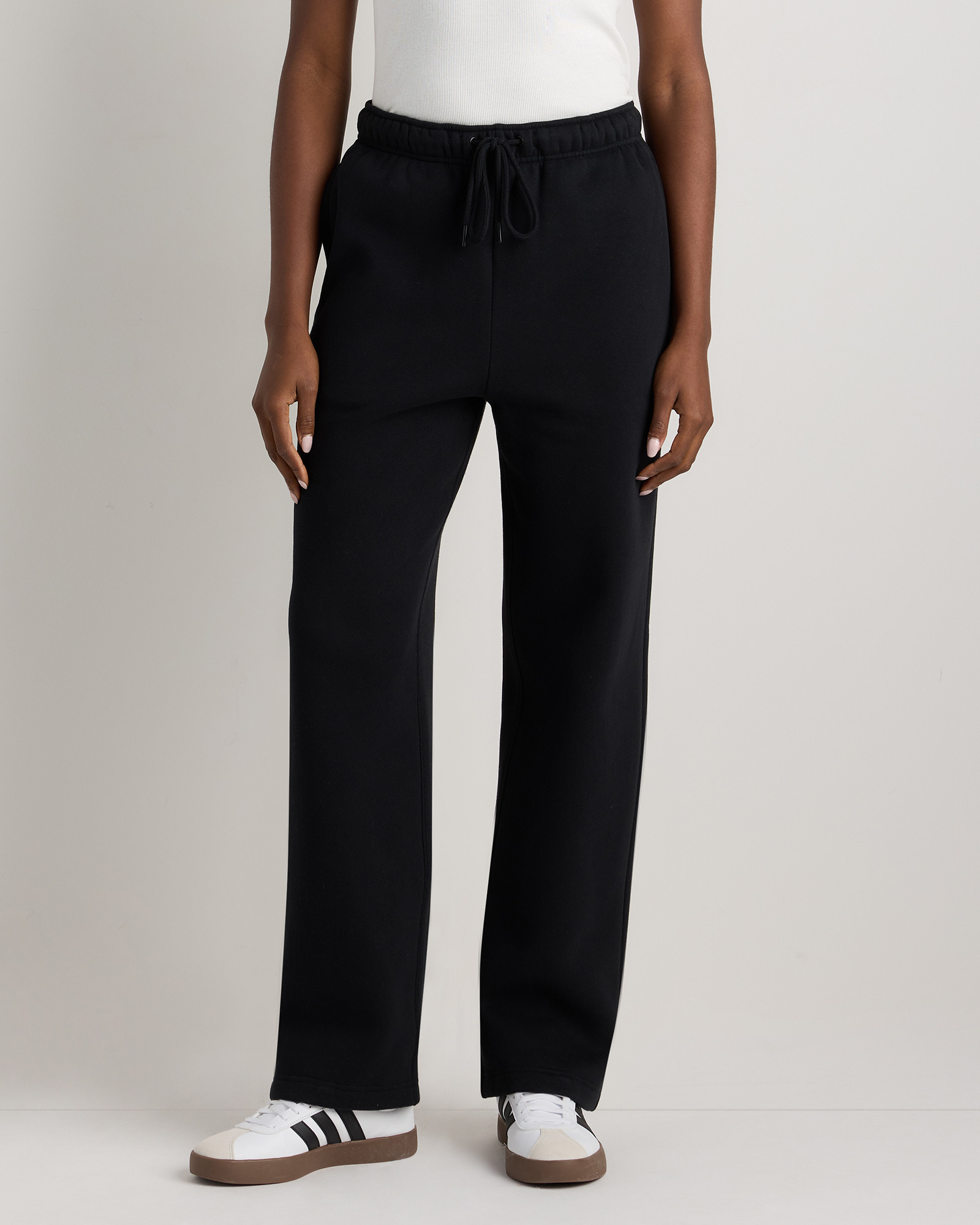 Quince | Women's Everyday Fleece Straight Leg Sweatpants in Light Heather Grey, Size XS, Organic Cotton | Quince