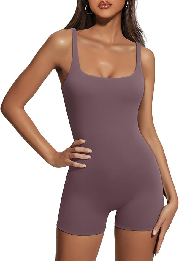 AUTOMET Womens Jumpsuits Shorts Rompers Workout One Piece Bodysuits Jumpers Yoga Summer Fashion V... | Amazon (US)